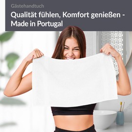 Lashuma Small Towel, Guest Toilet Towel, Linz Towel, 30 x 50 cm, White