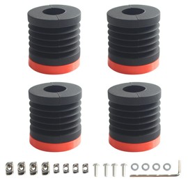 3D Printer Accessories Anti-Vibration Feet Pad,T-Slot 2020 Extrusion Landing Mat,for Bambu lab X1/P1P/P1S and for Creality Ender 3 Series, CR-5/6/10, Vyper/Kobra Series Aluminum Profile (Orange)