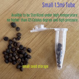 GIFTED LUGAR 500 Piece 1.5ml Microcentrifuge Tube Graduated Holder Vial Tiny Container with Snap Cap, Clear EP Tube for Tiny Seeds Pollen Liquid Storage