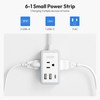 NTONPOWER Short Extension Cord 6 inch,Flat Outlet Extender with 3