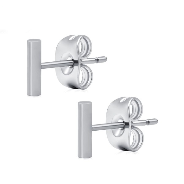 Artskin Women Earrings Flat Titanium Earrings Nickel Free Hypoallergenic Stud