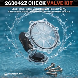 Swimables 263042Z 2 Inch Premium Check Valve Flapper Replacement Kit - CPVC Check Valve Cover Rebuild Kit Compatible with 263042 Diverter Pool & Spa Valves - Prevents Backflow & Maintains Water Flow