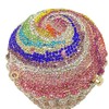 Boutique De FGG Women Cupcake Crystal Clutch Purse Rhinestone Evening