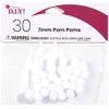 Cousin DIY White 7mm Pom, 30 Pack