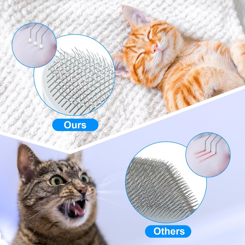 Cat Hair Brush,Cats Brushes for Shedding,Soft Silicone Self Cleaning Brush
