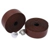 KINGOU Dark Brown Handlebar Tape Luxury PU Leather Bar Tape