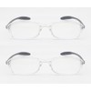 Mcoorn Lesebrille Entspiegelt Transparent für Damen Herren, Blaulichtfilter Lesehilfe Biegsam