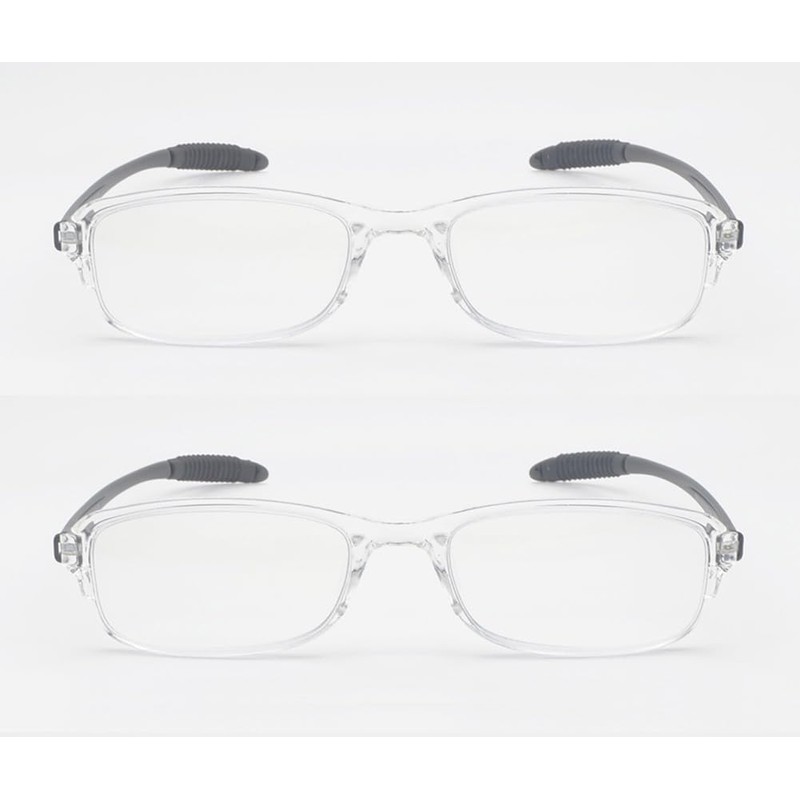 Mcoorn Lesebrille Entspiegelt Transparent für Damen Herren, Blaulichtfilter Lesehilfe Biegsam