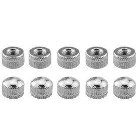 CHENJIN 10PCS M4 Lamp Chrome Nut M4x9x11mm Replacement Lamp Nut Hand Screw Nut Capped Pegboard Nut Lamp Locking Cap for Recessed Mounting Lamps Pendant Lamps
