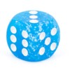 WeLoveBeads W6 Cube (16 mm) in Turquoise White/White Dots -