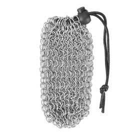 Tiardey Stainless steel dice bag Dungeons and Dragons dice set Stainless steel chain dice bag Metal bag with drawstring