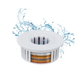 RUMOSE High Output Revitalizing Shower Head Filter - Effectively Remove Chlorine, Hard Water, Fluoride, Heavy Metals, Organics etc. Improve Your Skin and Hair, White Replacement Filter