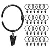 Ginbel Direct 24 Pack 2 Inches Curtain Rings with Clips,