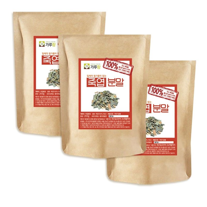 Garurang Domestic bamboo leaf powder 600g / 국산 죽엽 대나무잎