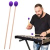 1 Pair Marimba Stick Mallets Beech Handle Xylophone Instrument Accessories