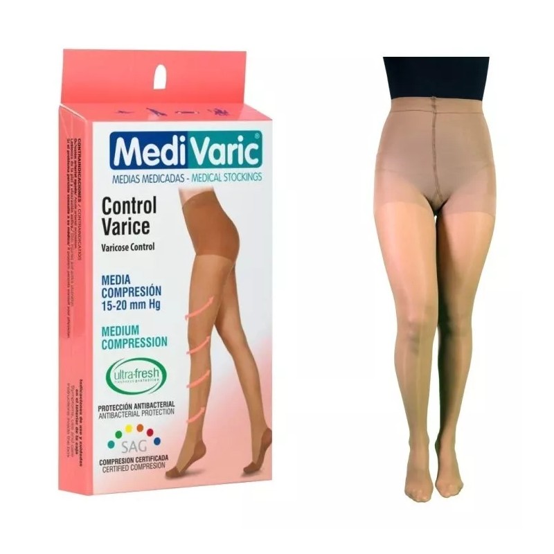 MediVaric Medias Pantimedias Compresion Media 15-20 Mmhg Medivaric