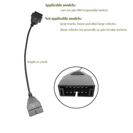 LOPURO OBD2 to OBD1 GM Adapter, OBD1 12 Pins to OBD2 16 Pins Scanner Diagnostic Tool OBD II Adapter Cable Connector for GM (1pc OBD2 to OBD1 GM Adapter)