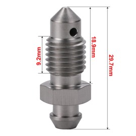 Podavelle 4AN 7/16-20 UNF Stainless Steel Brake Caliper Bleeder Screw Nipple Fitting Adapter