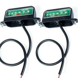 ETUKER 2 x License Plate Light LED 12 V 24 V Number Plate Light for Lorry Car Trailers