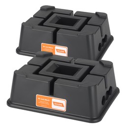 OULEME Trailer Jack Block, for RV Camper Travel Trailer 5th Wheel, fits Tongue Stand Jack Post/Wheels, Round and Square Stabilizer Foot Plate, Supports up to 15,000 lbs, 2 Pack