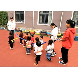 KIKIGOAL Children's Walking Ropes for Preschool Daycare School Kids Outdoor Colorful Waist Belt Rope for Up to 12 Children 2 Teachers (Waist Belt Style)