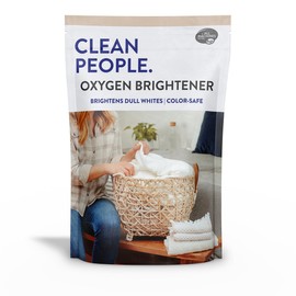 The Clean People Oxygen Brightener Stain Remover | Bleach Alternative, Simple Ingredients, Brightens Dull Whites AND Colors | 41 oz