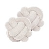 Beliani Set of 2 Modern Boucle Decorative Knot Cushion White
