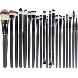 Juego EmaxDesign de brochas para maquillaje profesional de 20 piezas, para rostro, sombra de ojos, base, rubor, polvos y cremas líquidas, combinacione