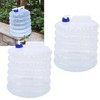 2PCS Outdoor Foldable Water Bucket Portable Plastic Water Bag Bottle