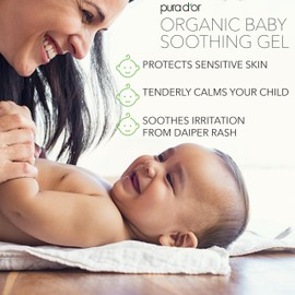 PURA D'OR ORGANIC Baby Soothing Gel For Sensitive Skin (16 Oz x2 = 32 Oz) Diaper Rash & Irritation Relief with Aloe Vera, Tamanu Oil, Chamomile, Jojoba, & Almond Oil