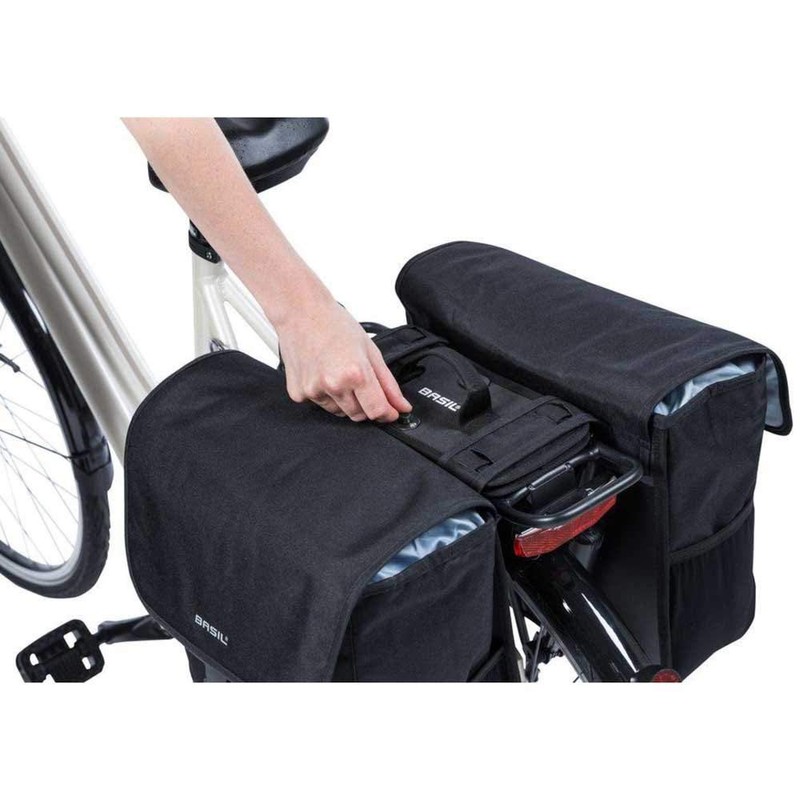 Basil Detachable Bag System, Universal Bridge System, Handle, Black, One