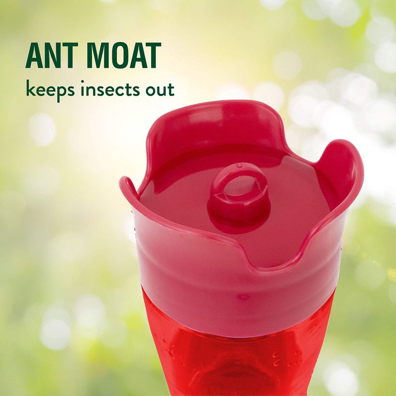 Perky-Pet 403CP Pinch Waist Plastic Hummingbird Feeder, 8-Ounce , Red