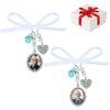 Bylion 2 Sets Something Blue Wedding Bouquet Photo Charms Bridal