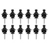 12pcs Black Guitar Strap Locks Buttons Round Head For Guitar