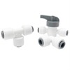 Qrity 1/4" Inline Tap/Shut-Off Valve/Isolation Valve, Reverse Osmosis Water Filtration