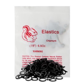 LA MIERE Non latex 100P Black Orthodontic Elastics Dental Rubber Bands Intraoral Black Elastic Bands (Heavy, 6.5 Oz, 1/8"(3.2mm))