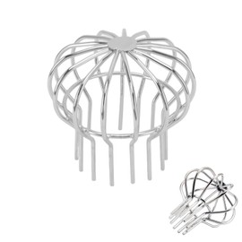 Stainless Steel Downpipe Protection, Gutter Protection, Gutter Downpipe Protection, Downpipe Leaf Catcher, Downpipe Protection, 75 mm, Gutter Guard Strainer to Stop Moss, Mud, Mud, Balls, Silver