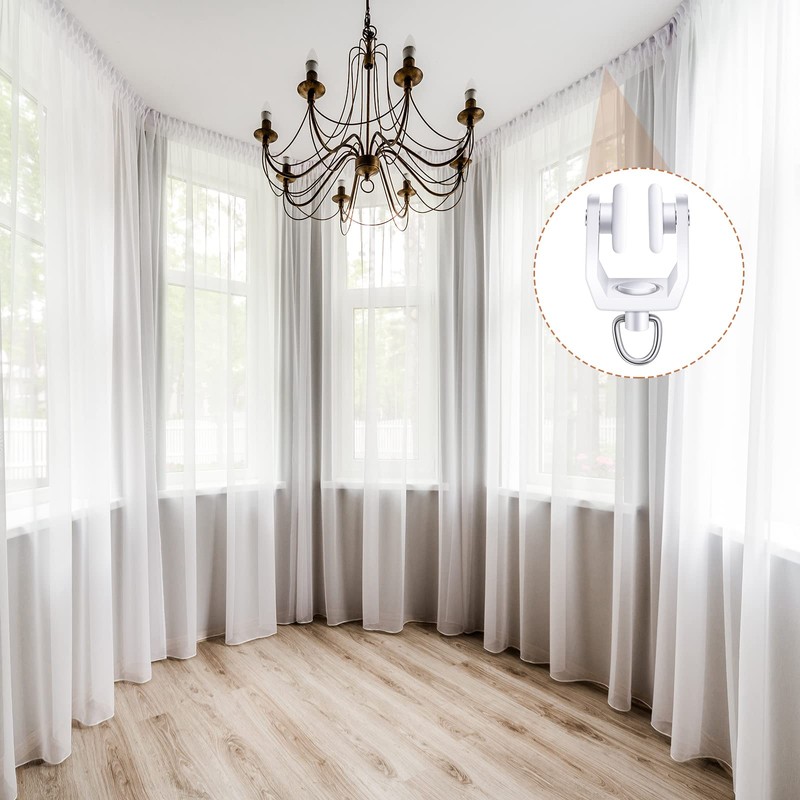 Amyhill 100 Pcs Curtain Track Roller Hooks Rail Ceiling Gliders