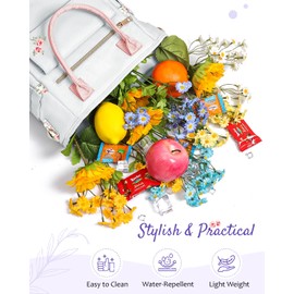 GLORIEROO Deluxe Insulated Lunch Box Bag Women - Leakproof Waterproof Cooler with Multi Pockets Removable Strap for Work Picnic - Teacher Mothers Day Christmas Birthday Gifts