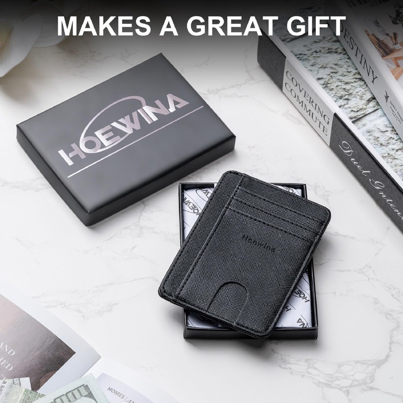 Hoewina Wallet for Men, Credit Card Holder, Slim Minimalist Wallet,