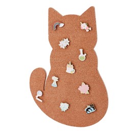 UNICRAFTALE 30x21.3x0.95cm Cat Cork Pin Board Bulletin Display Boards Cork Badge Display Camel Wall Mounted Corks Board for Brooch Pin Storage Office Home School Wedding Decoration