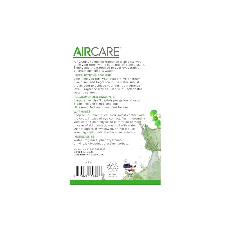 Menthol Eucalyptus Humidifier Water Fragrance, 24 oz (ME24)