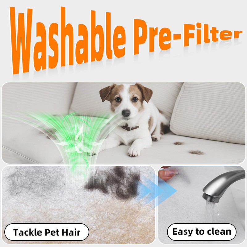 2 Pack PR1 Replacement Filter,Compatible with MOOKA PR1 Pet Air