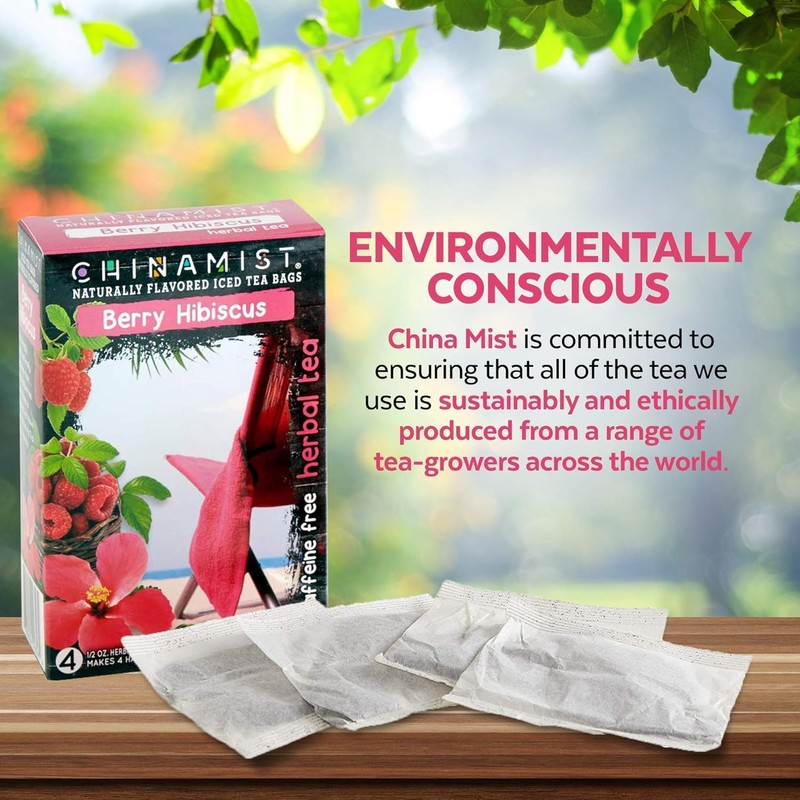 CHINAMIST Iced Tea – Berry Hibiscus Herbal Tea Infusion –