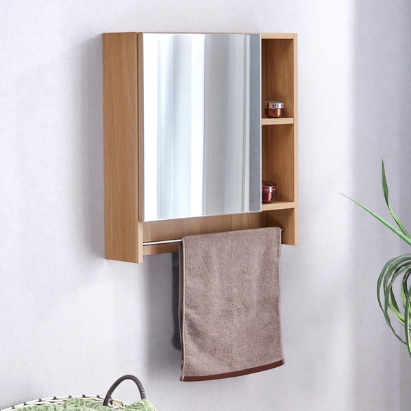 LJLB Wall Mounted Bathroom Mirror Cabinet for Enhanced Organization, Space-Saving