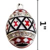 Needzo Enameled Sterling Silver Pysanka Egg and Three Bar Cross