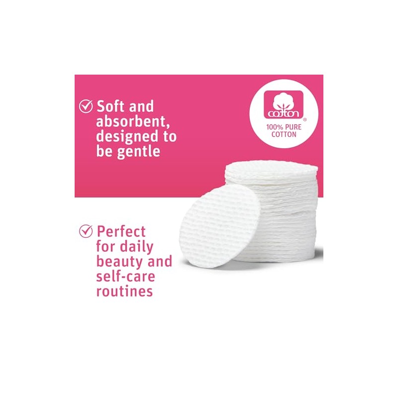 Simply Soft - Almohadillas redondas de algodón con doble textura,