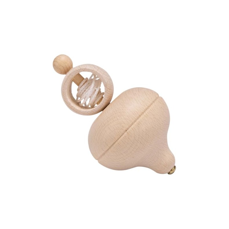 6420 Wooden Cord Spinner Classic Spinning Top with Cord Drive