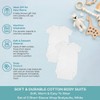 Spasilk Unisex Baby Newborn Short Sleeve Wrap Bodysuits, 2 pack,