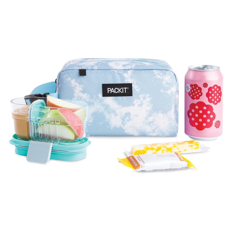 PackIt Freezable Snack Box, Blue Sky, Built with ECOFREEZE Technology,
